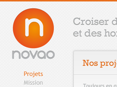 Novao background logo texture type typography webdesign website