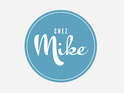Chez Mike // Logo blue logo texture type typography
