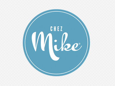 Chez Mike // Logo blue logo texture type typography