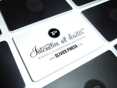 My Business Card black logo typography white