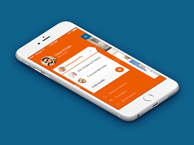 Famileo // Menu app flatdesign freelance interface ios mobile paris seempl studio ui ux
