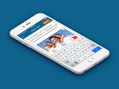 Famileo // New message app flatdesign freelance interface ios mobile paris seempl studio ui ux