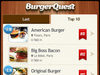 BQ // The Quest app background interface ios iphone seempl studio texture type typography ui wood