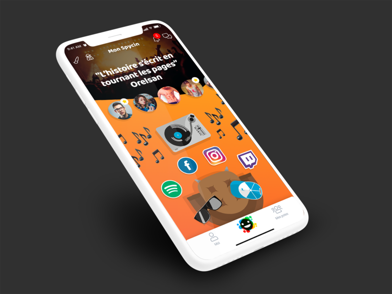 Spycin // Mon Spycin custom app freelance interface ios iphone mobile paris seempl studio ui ux