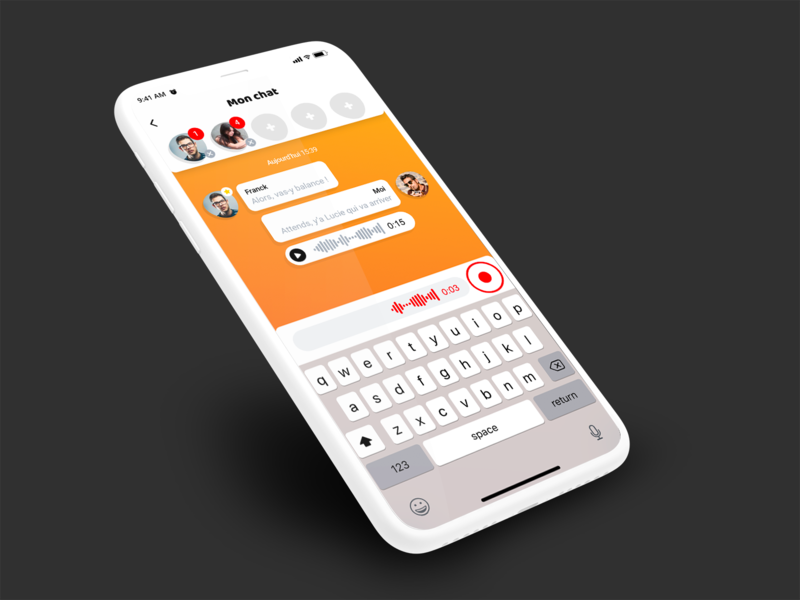 Spycin // Chat app freelance interface ios iphone logo mobile paris seempl studio ui ux