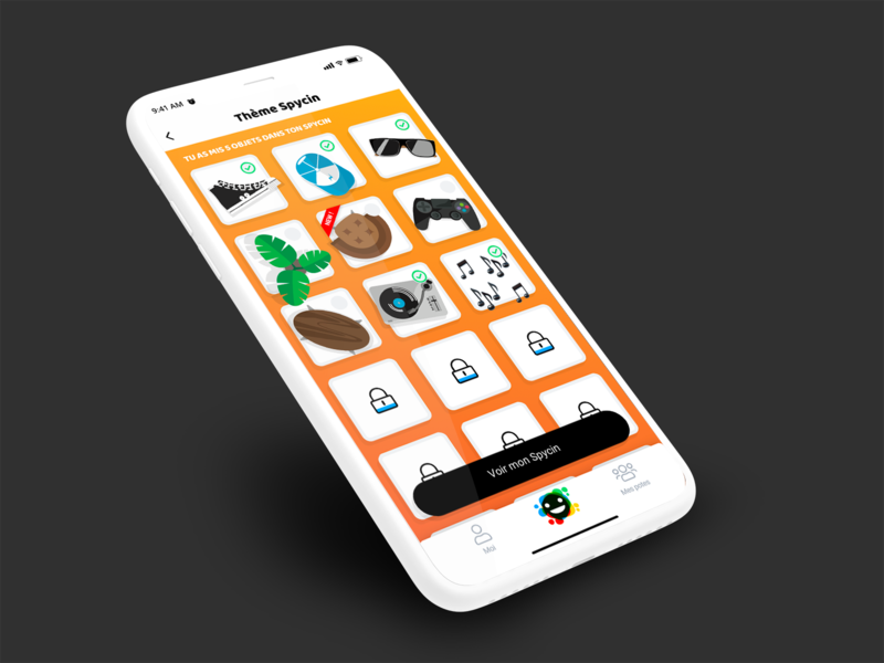 Spycin // Thème app freelance interface ios iphone mobile paris seempl studio ui ux