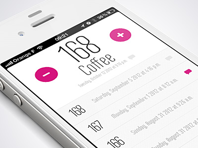 Kount.ly // Single app interface ios iphone mobile seempl studio ui