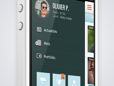 Evolutio // Menu app interface ios iphone mobile seempl studio ui ux