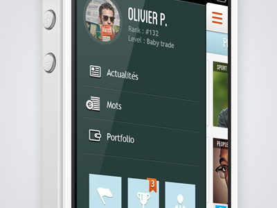 Evolutio // Menu app interface ios iphone mobile seempl studio ui ux