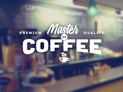 Master of coffee coffee identity logo type typo