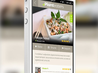 Planteaters // Meal app interface ios iphone mobile seempl studio ui ux