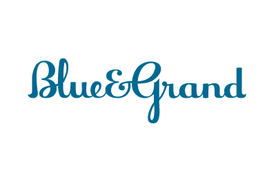 Blue&Grand Stationery Identity hand drawn type identity logo typography