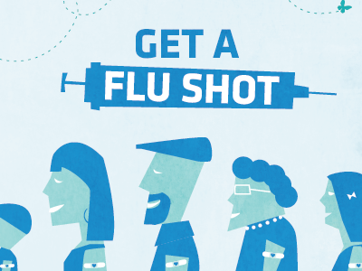 Flushot Graphic illustration poster