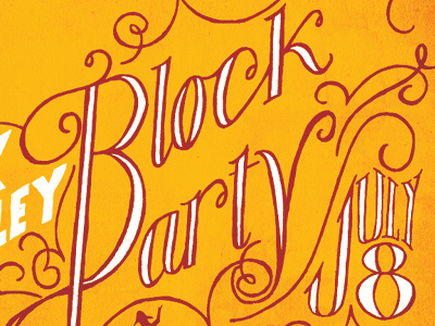 Block Party, color lettering type typography
