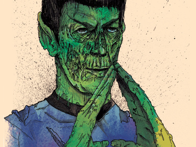 Decorpsinator illustration mr spock spock star trek zombie