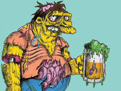 Don't cry for me, I'm already dead barney beer comics the simpsons undead zombie