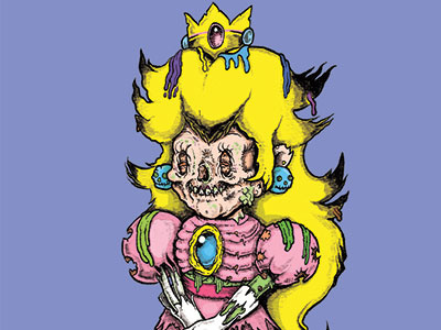 One Rotten Peach gaming illustration nintendo princess super nintendo