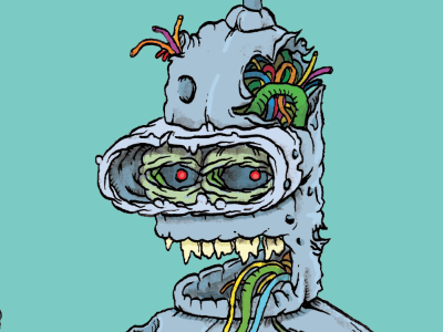 Bender Zombie ai bender futurama horror robot zombie