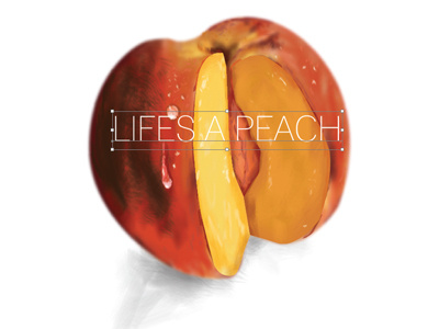 Lifes A Peach fruit illustration illustrator painting peach