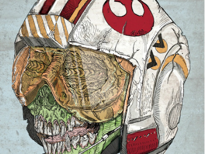 Zombie Alliance helmet horror illustration jedi skull star wars trooper zombie