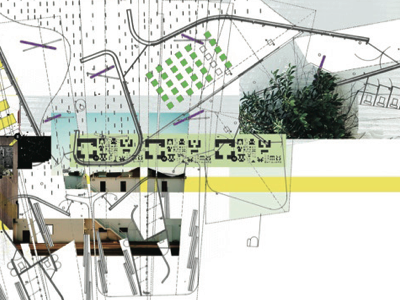 Fragments of a Plan architecture building collage drawing landscape plan