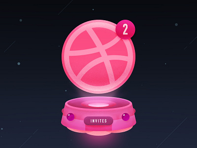 Dribbble invitation china color design dribble invitation universe