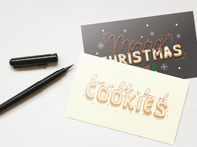 Christmas Fonts 2016 card christmas cookies display font layered script