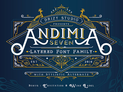 Andimia Layered Fonts Family