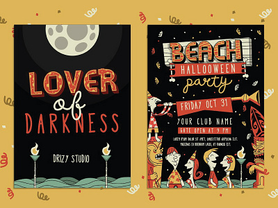 Wakiki Poster Halloween beach beach party confetti font halloween night otf party poster ttf typography wakiki