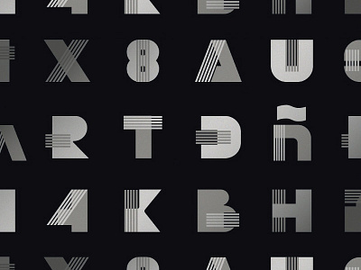 Alectro Typeface black and white bw drizy flat font futuristic gradient layered san serif work