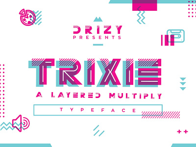 Trixie design dribbble font futuristic icon logo multiply otf popular popular shots recent shots trixie typeface typography