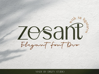 Zesant Font Duo dribbble font font duo ligature logo new popular sanserif script font type typeface typography