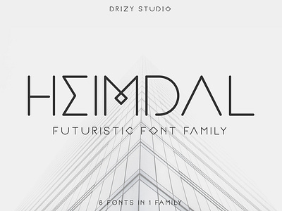 Heimdal Typeface branding dribbble font futuristic futuristic font logo new popular typeface typography ui