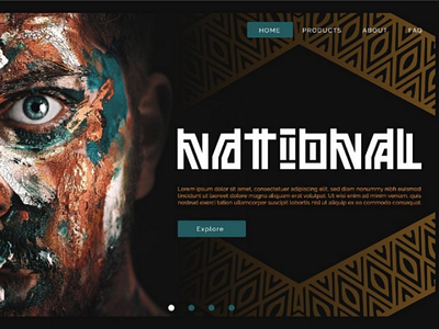 National Landing Page dribbble ethnic font