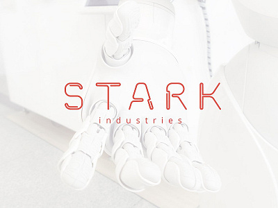 Stark Industries branding dribbble font futuristic ironman logo popular typeface typography