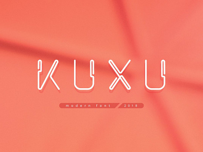 Kuxu Typeface branding creativemarket dribbble font futuristic logo modern font popular type typeface typography