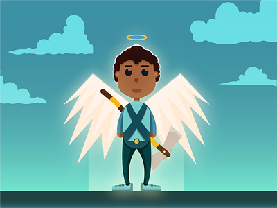 Angel Squad angel art design graphic illustration vector wings