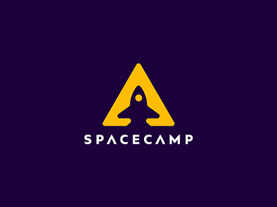 Spacecamp icon logo logomark space spaceship