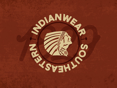IndianWear badge design logo retro vintage
