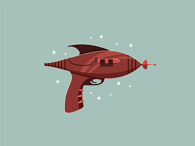 Space Gun design gun illustration retro visual