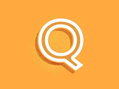 Q grain illustration inline lettering texture type