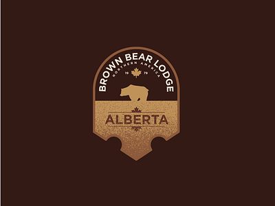 Brown Bear Lodge badge bear design logo