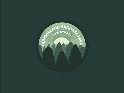 Cumberland National Park Badge badge design green logo park
