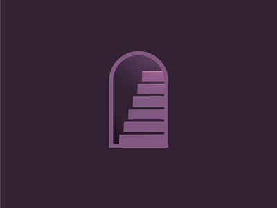 The Open Door doorway icon illustration illustrator purple