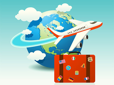 Airplane Travel aircraft airplane clouds flight globe icon map passenger travel usa vacation world