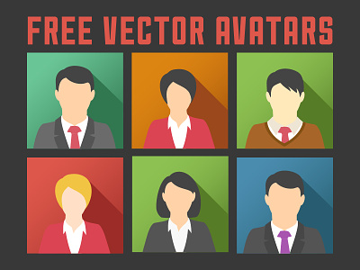 Free Vector Avatars avatar business character free icons illustration man people person psd vector woman
