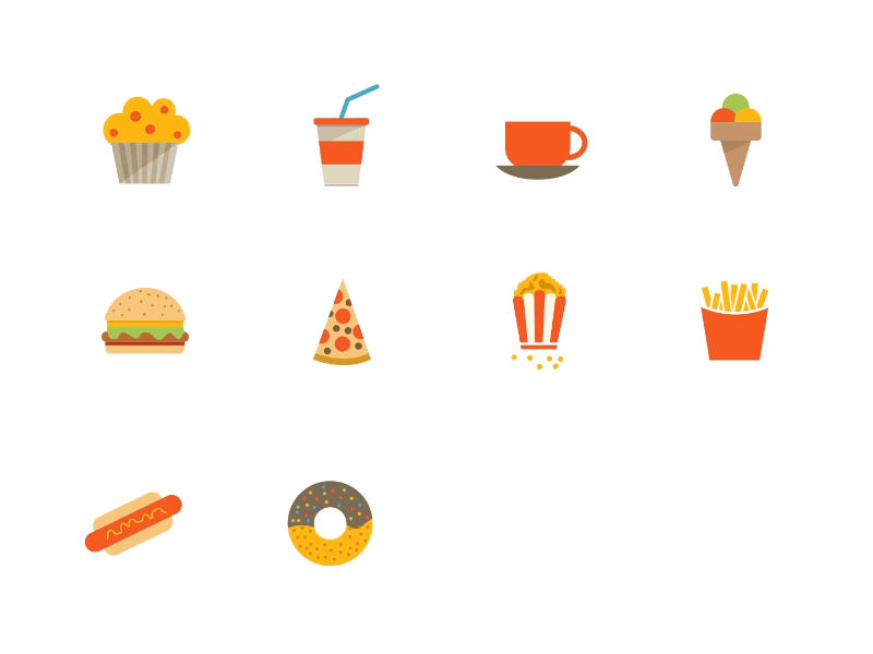 Tonicons - Animated Food Icons after effects animated animation food gif icons tonicons
