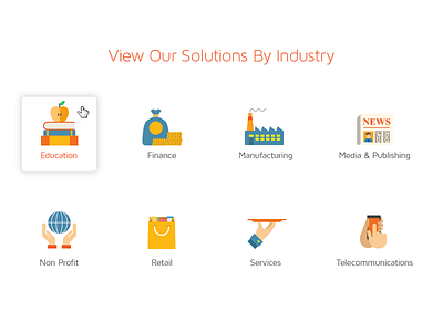 Client web page and icons dsign flat icons illustration industry seo ui ux web page