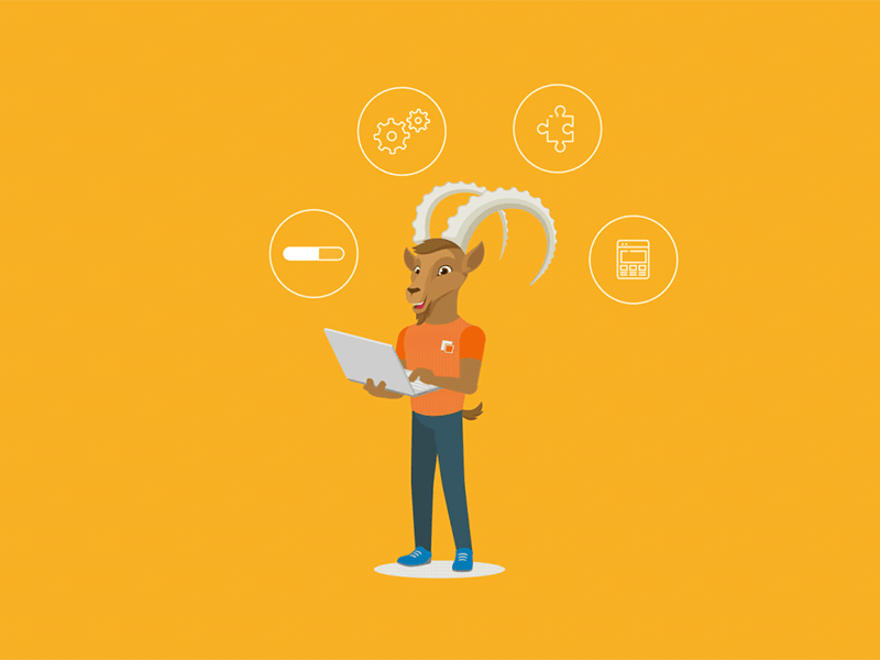 Pulley the Ibex - Explainer animation after effects animation characters cloud storage cms gif motion design motion graphics product explainer