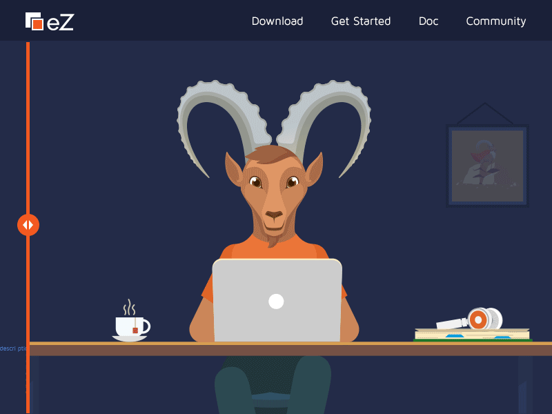 Animated Header alpine animal animation character gif goat header homepage ibex illustration mascot website